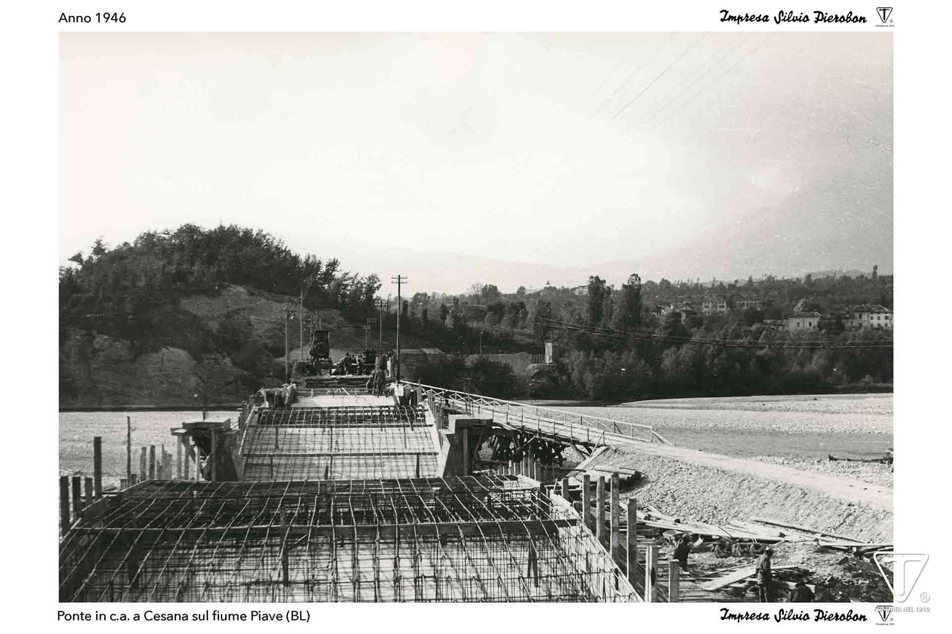 Impresa Silvio Pierobon - Foto storiche - Ponte Cesana