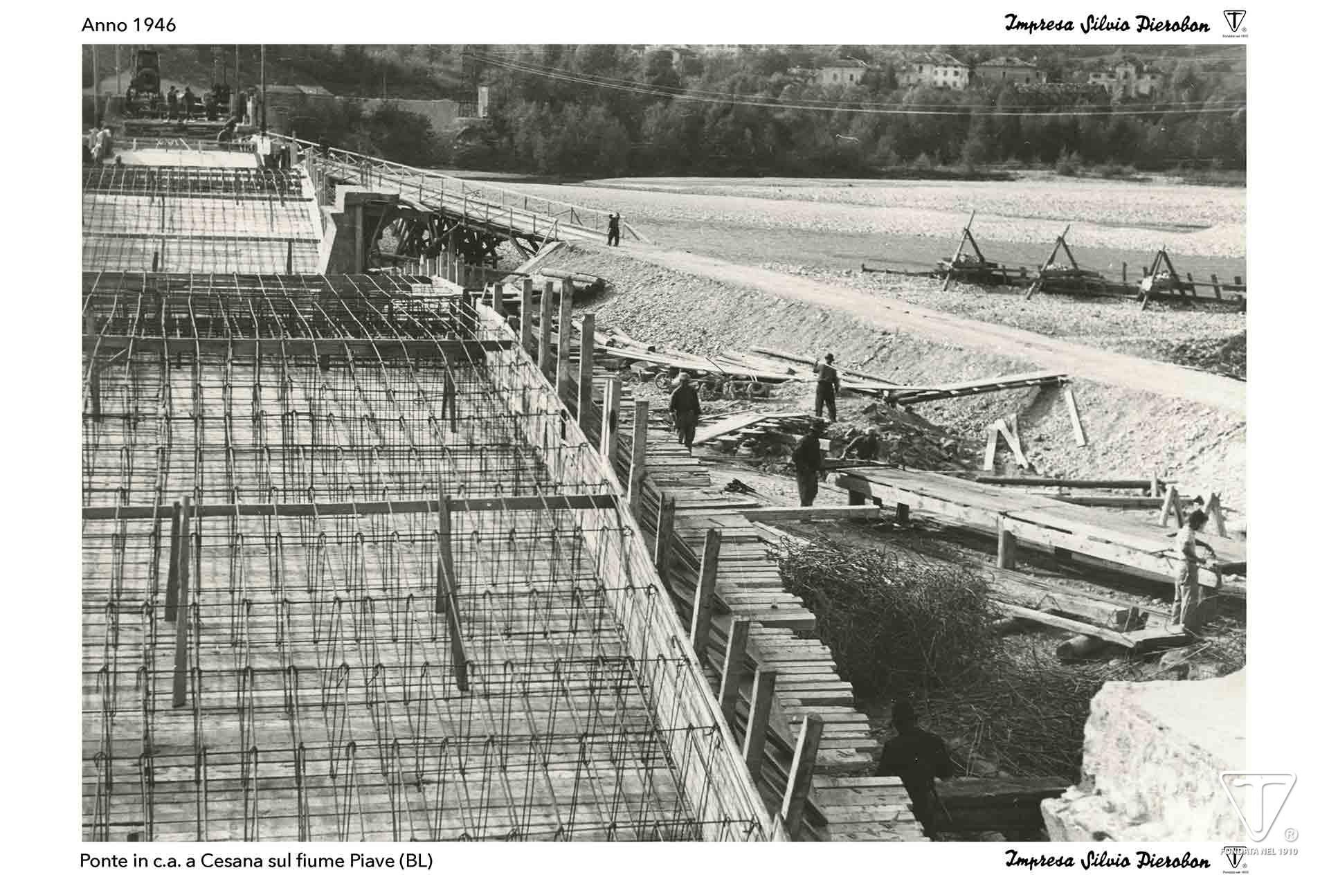 Impresa Silvio Pierobon - Foto storiche - Ponte Cesana