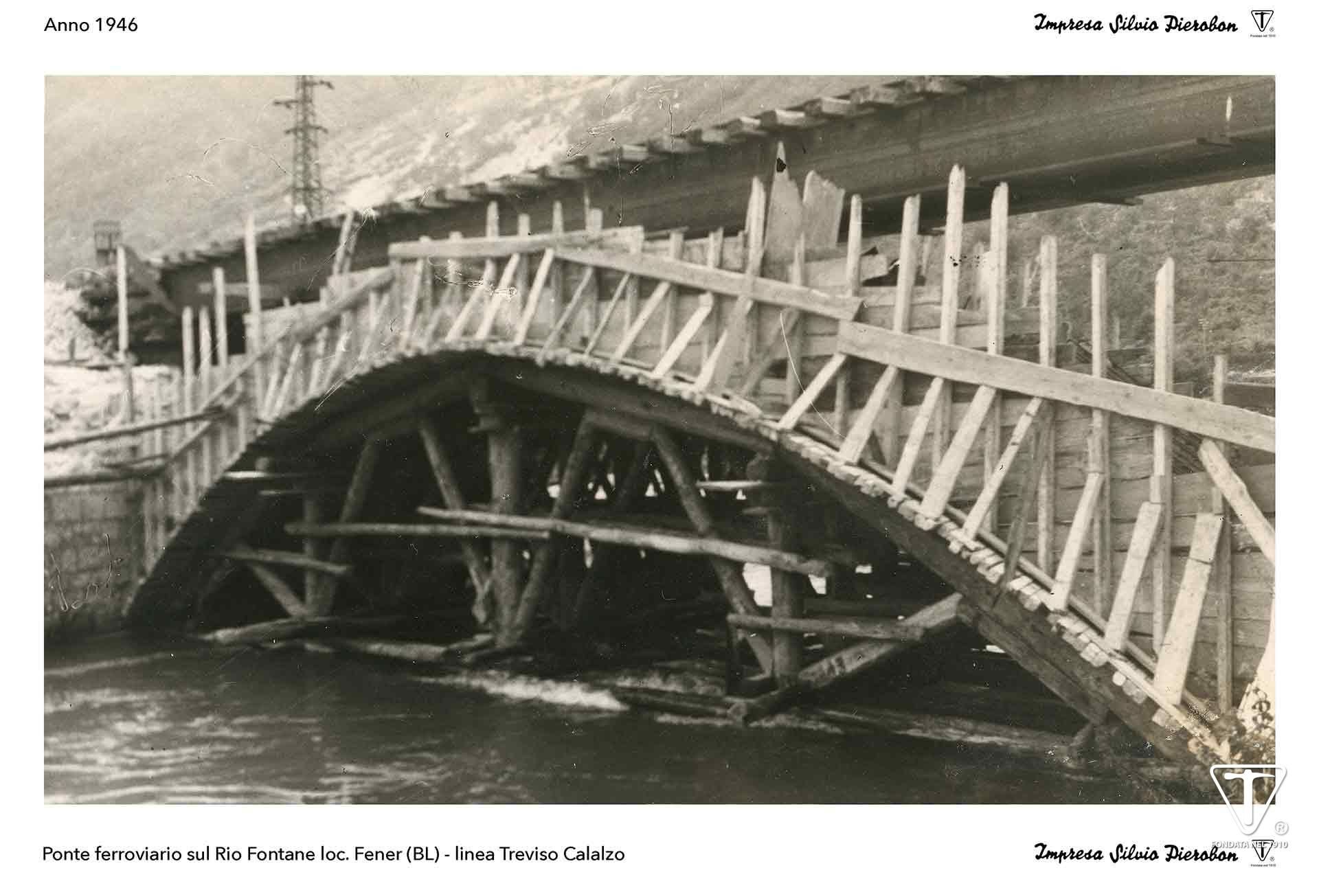 Impresa Silvio Pierobon - Foto storiche - Ponte ferroviario Fener